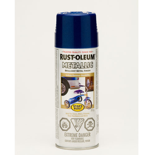 Rust Oleum Stops Rust Metallic Paint Gloss Cobalt Blue Oil Based