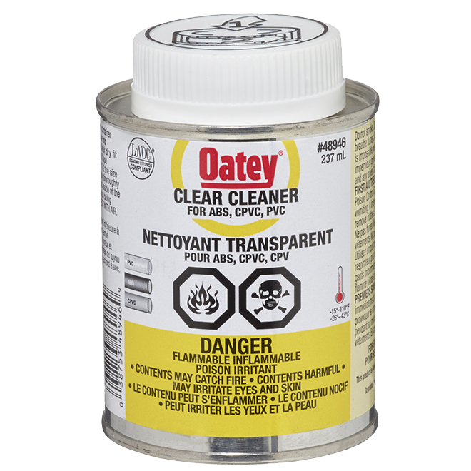 Oatey Nettoyant Transparent Pour Abs Pvc Cpvc Ml R No D P T