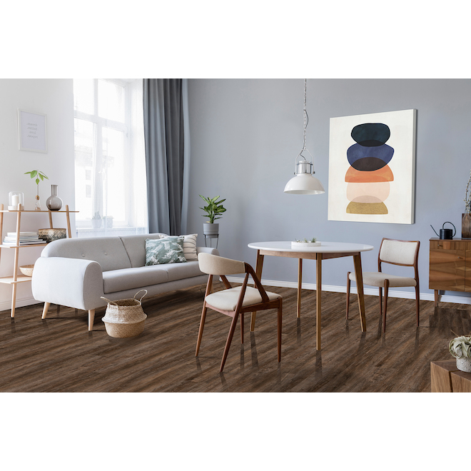 Plancher de vinyle à encliquetage MultiClic de 7 1 po x 48 po x 5 7 mm