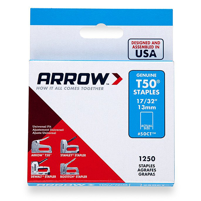 ARROW Ceiling Tile Staples T50(R) 17/32in 1250PK 50CT24 RénoDépôt