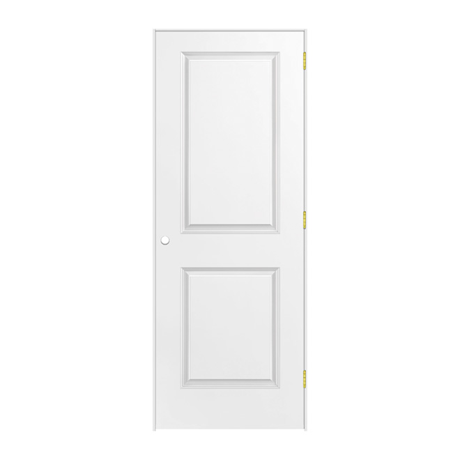 Metrie Pre-Hung 2-Panel Door - Right-Hand Swing - Primed Hardboard - 32-in x 81-in x 1 3/8-in