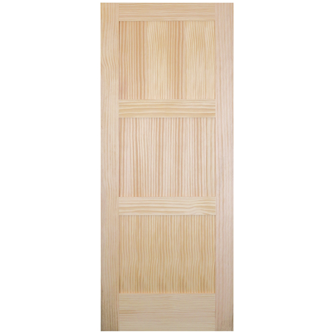 Import Interior Door Clear Pine 3 Panels 32 X 80