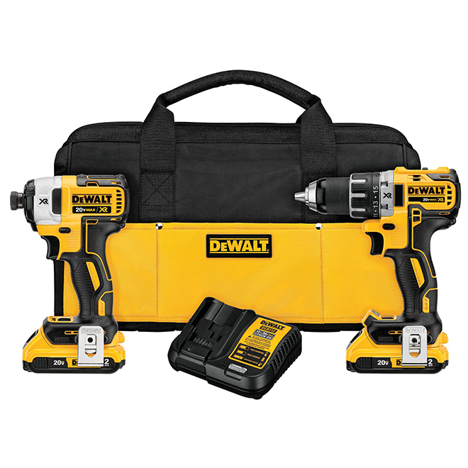 DeWalt Drill and Impact Driver Combo Kit with Batteries and Charger  3-Mode LED Light Brushless Motor DCK283D2 Réno-Dépôt