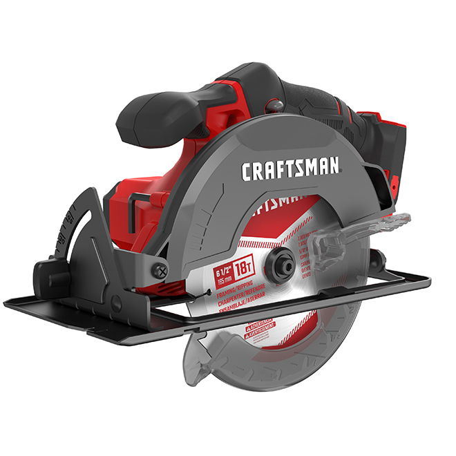 CRAFTSMAN 20-V 6 1/2-in Cordless Circular Saw - 4000-RPM - 50° Bevel Capacity - Bare Tool (battery not included)