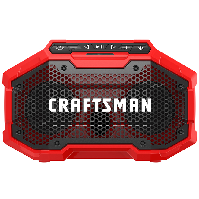 Craftsman 20-Volt Jobsite Speaker Bluetooth-Ready 3-in Speaker  On-Board USB Port Cordless CMCR001B Réno-Dépôt