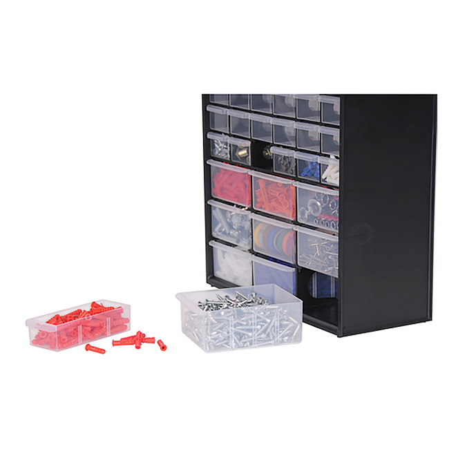 CRAFTSMAN Set of 2 15-Compartment Customizable Organizers - Red Plastic  CMST60932