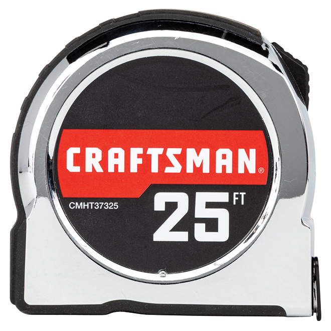 CRAFTSMAN Tape Measure, Self-Lock, 25-Foot (CMHT37225S),Red/Back