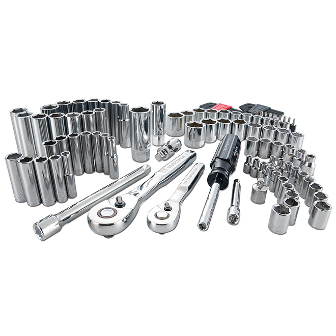 Ensemble d'outils pour mécanicien Craftsman, 1/4 po et 3/8 po, 105 pièces