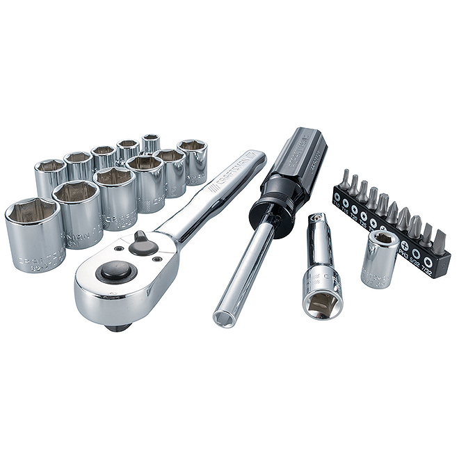 CRAFTSMAN Steel Hand Tool Set - Nano Metric - 3/8-in - 24 Pieces