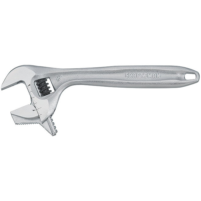 Adjustable Wrench - Reversible Jaw - 8" - Steel - Chrome