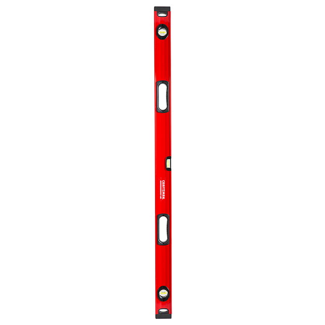 Box Beam Level - 48" - 2 Handles - Red and Black