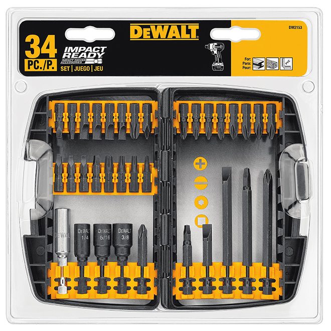 Accessory Set for Impact Drill - 34 Pieces