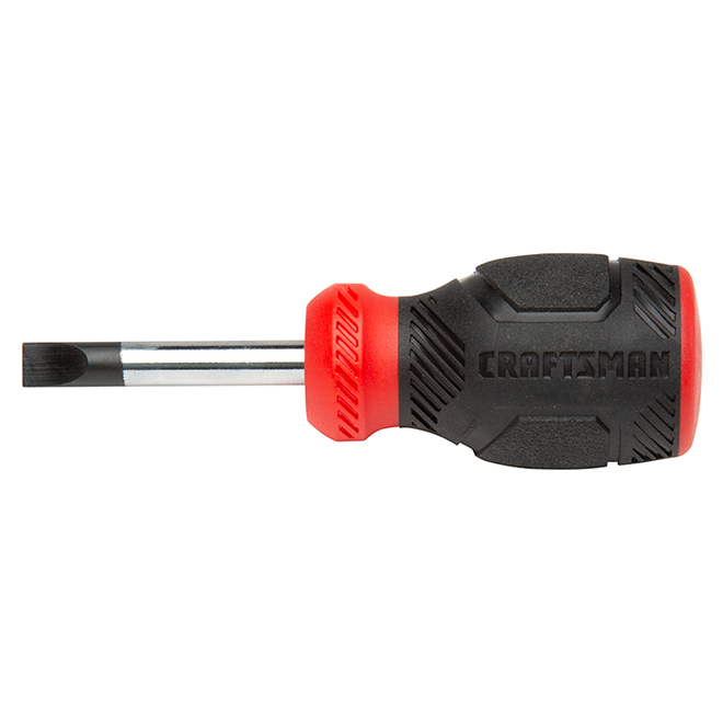 Slotted Screwdriver - Bi-Material - 1/4" x 1.5" - Red and Black