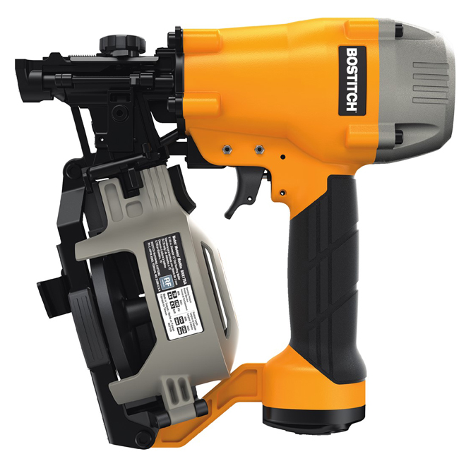 Bostitch Pneumatic Roofing Nailer - 15° Angle - Tool-Free Depth Adjustment - Dual Door Magazine