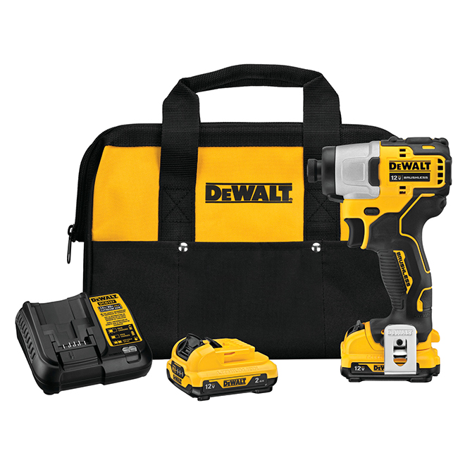 DEWALT Xtreme 12-Volt Max 1/4-in Cordless Impact Driver Kit with Li-Ion Battery - Brushless Motor - Variable Speed