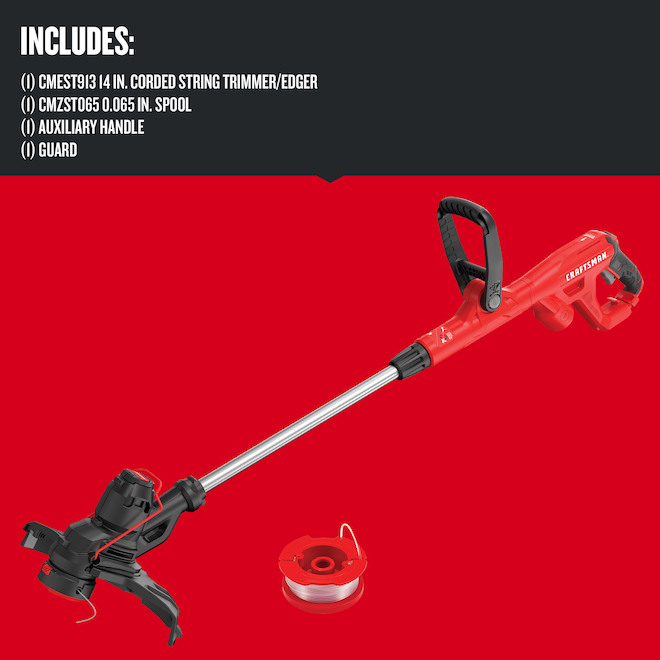 CRAFTSMAN Electric String Trimmer - 6.5 A - 14-in CMEST913 | Réno-Dépôt