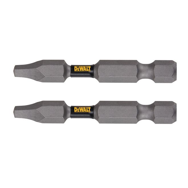 Embout de tournevis DeWALT Flextorq de 1/4 po x 3-1/2 po, carré/Robertson  (5/pqt)