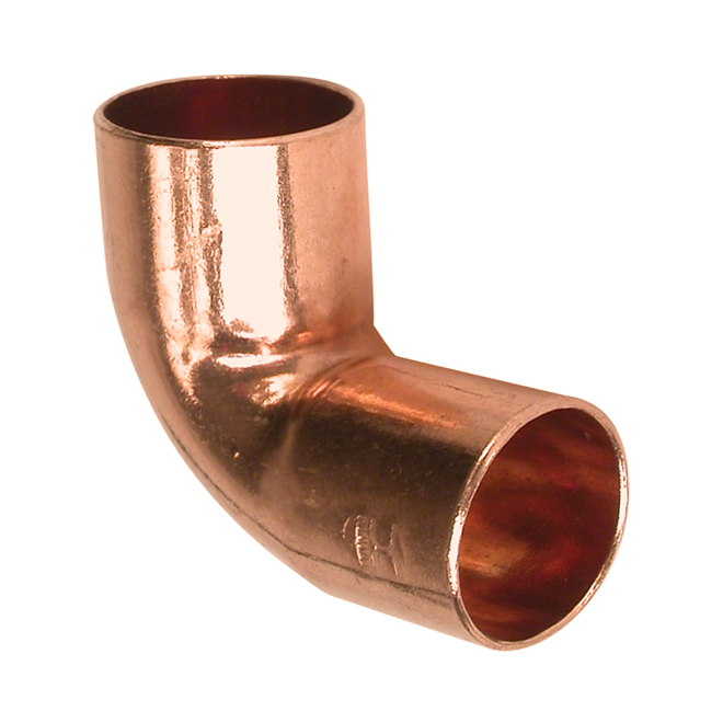 Coude Bow FF à 90 degrés en cuivre, 1/2 po de diamètre