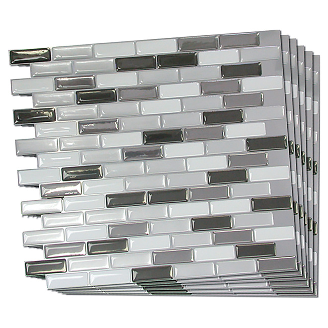 self adhesive wall tile metallik 6 pack