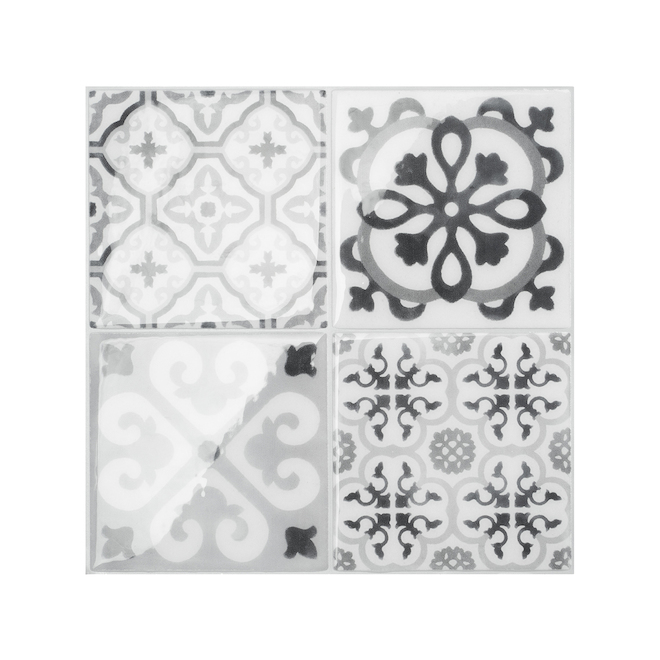 Smart Tiles Vintage Bartoli Adhesive Backsplash Tiles - Resin