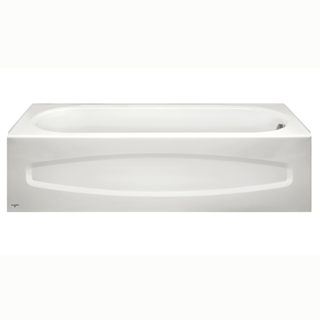 Baignoire en acier émaillé de porcelaine 60 po x 30 po Sonoma par American Standard, blanc, drain à droite