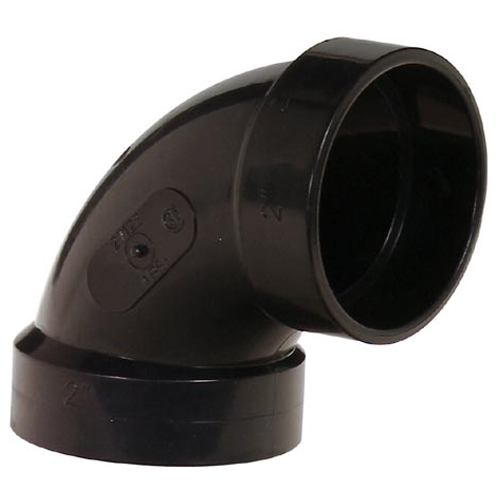 Ipex ABS Short Elbow Fitting - 2-in Dia x 2-in Dia - 90° Angle - For Drain Waste Vent System