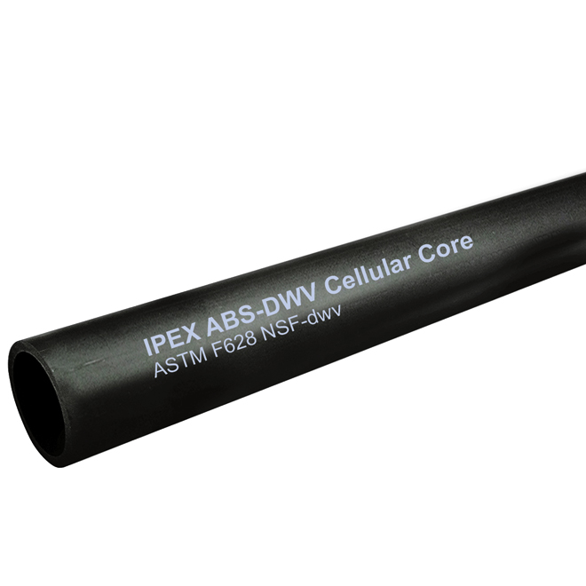 Ipex ABS Cell Core Pipe - 2-in Dia x 3-ft L - For Drain Waste Vent System - Solvent Welded