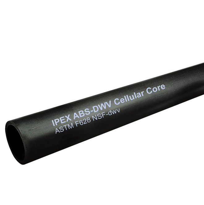 Ipex ABS Cell Core Pipe - 1 1/2-in Dia x 6-ft L - For Drain Waste Vent System - Solvent Welded