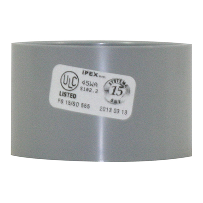 IPEX Grey PVC 2-in Diameter DWV Coupling 326517 | Réno-Dépôt