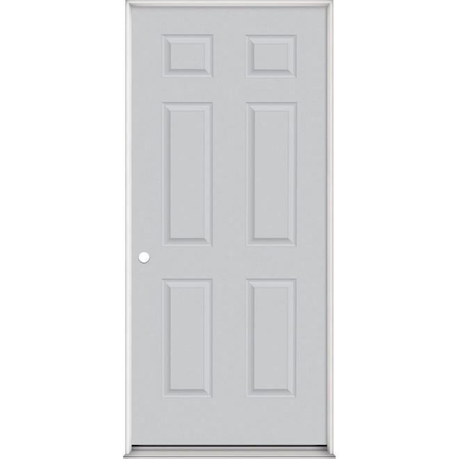 Masonite Prehung And Prebored Steel Door Right 34 X 80