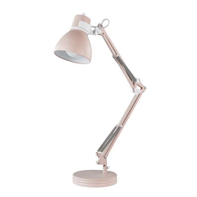 Globe Electric Architect Metal Desk Lamp with Swing Arm 28-in - Matte Pink