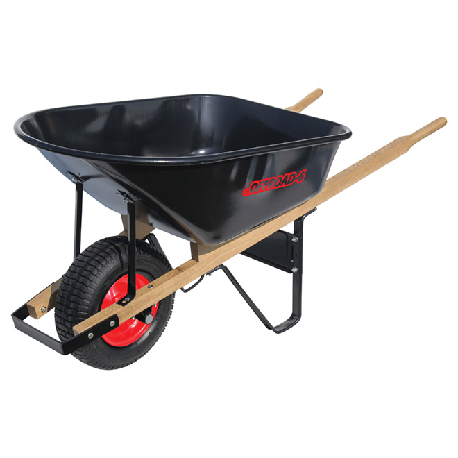 OFFROAD-6 Off Road Contractor Wheelbarrow with Steel Tray - 6 cu. ft ...