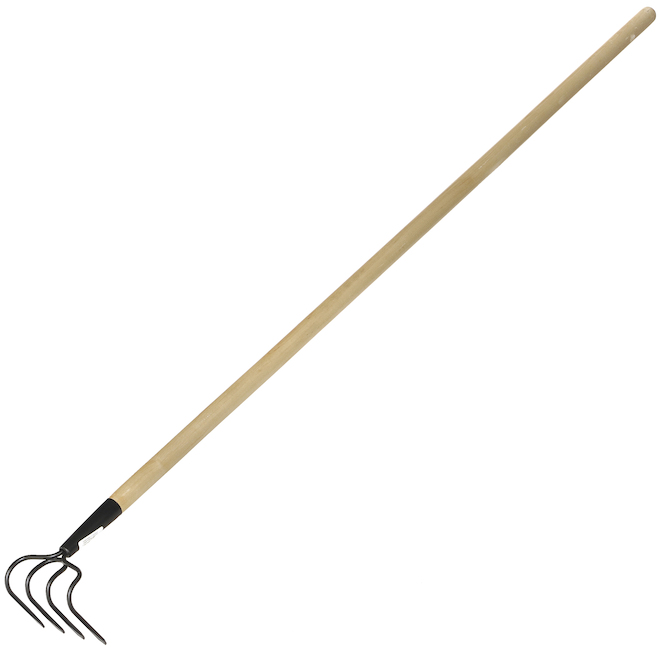 Project Source Fixed 4 Steel Tine Long 48-in Handle Cultivator