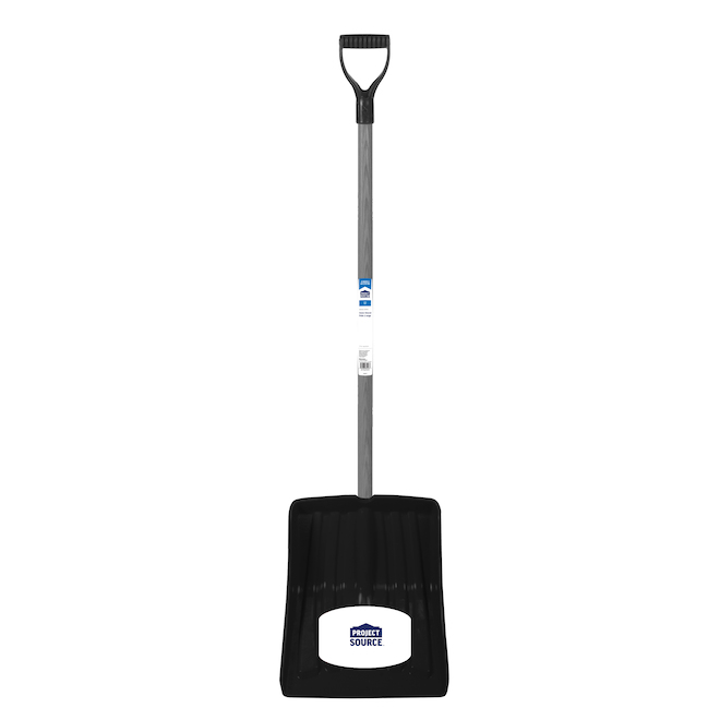 Project Source 14-in Poly Snow Shovel with 40.25-in Wood Handle