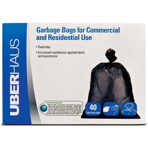 Garbage bags - Extra large - Box of 40 - 30"x39"