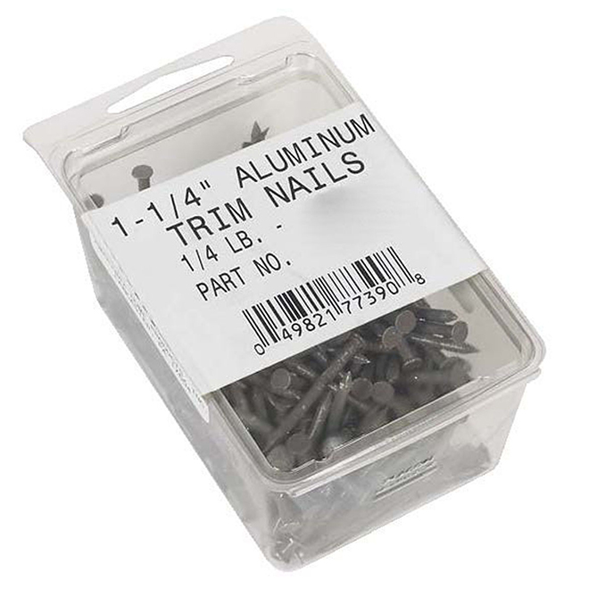 Finishing Nails - Aluminum - 1 1/4" - Black - 0.25 lb