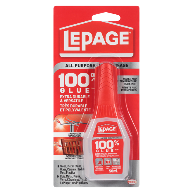 LePage Outdoor Weatherproof Glue Adhesive, Interior/Exterior, Dries  Translucent, 800ml