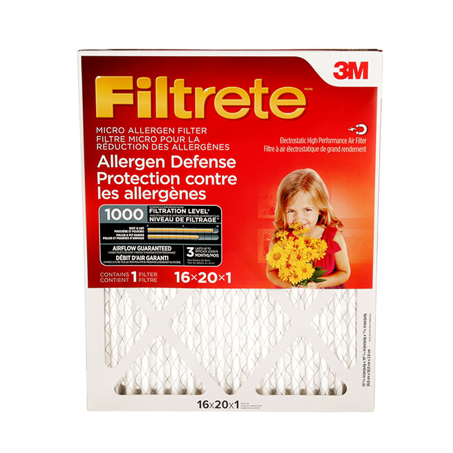 3M Filtrete Micro-Allergen Reduction Furnace Filter - 16-in x 20-in x 1-in