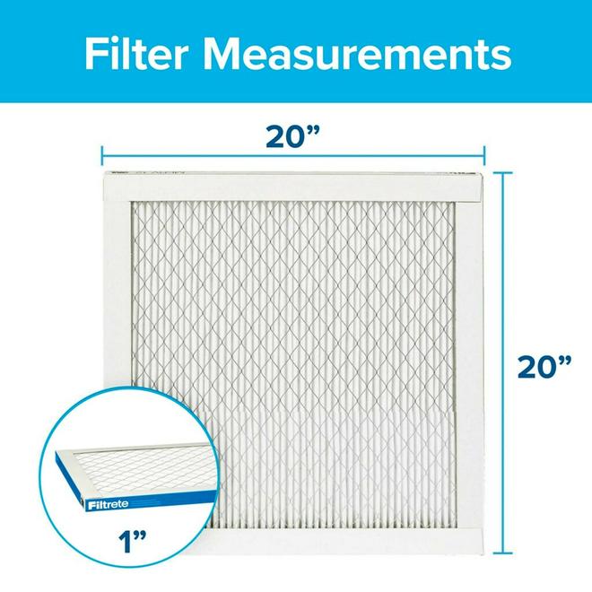 3M Filtrete 1900 MPR Maximum Allergen Reduction Electrostatic Pleated ...