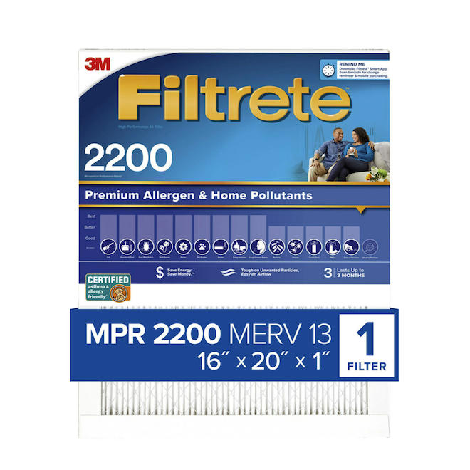 Filtrete 1-Pack (16-in x 20-in x 1-in) Pleated Air Filter