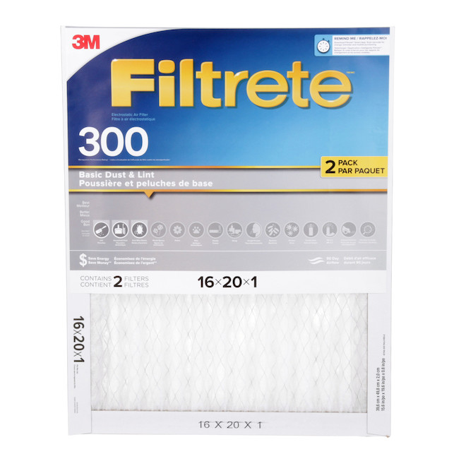 Filtrete 2-Pack (16-in x 20-in x 1-in) Pleated Air Filter
