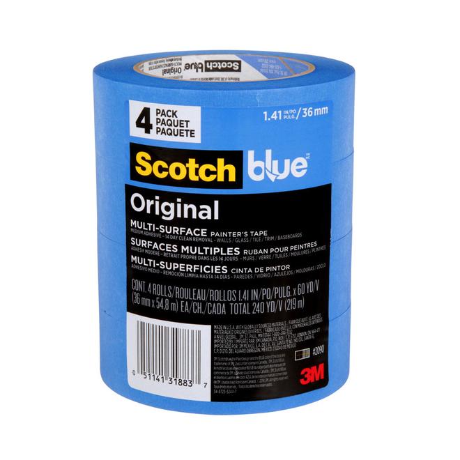 3M Scotch 2090 Rouleau adhésif masquage peinture bleu 48mm x 50m