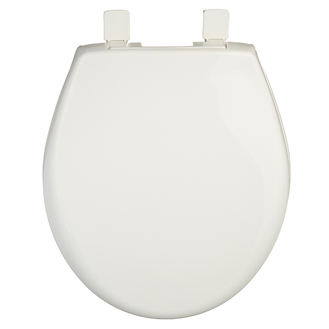 Mayfair Toilet Seat - White Finish - Round Bowl - Plastic