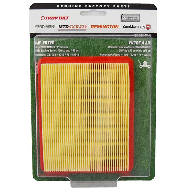 MTD Paper Air Filter for Mowers Powermore 490200N065 RénoDépôt