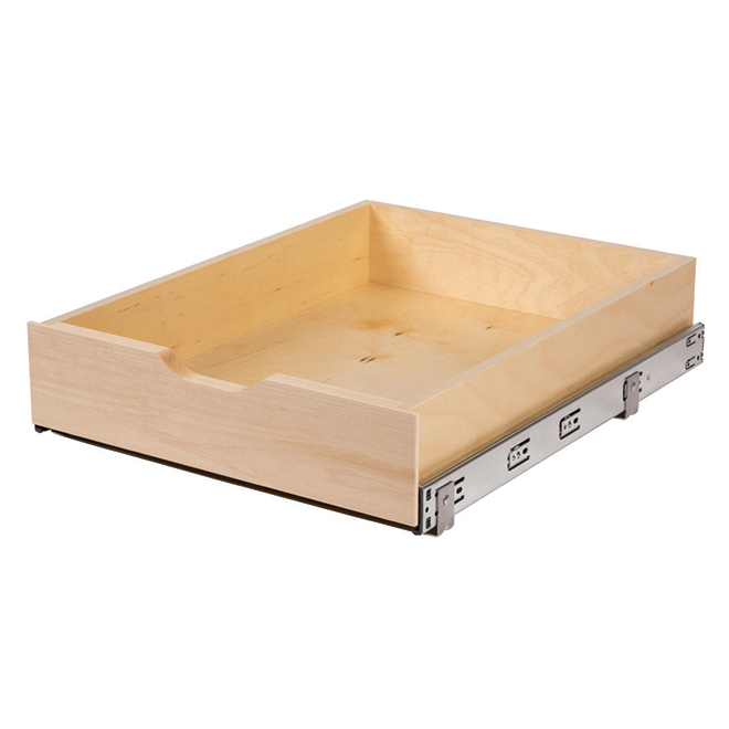 Real Solutions Pull-Out Basket - Wood - 17-in - Maple