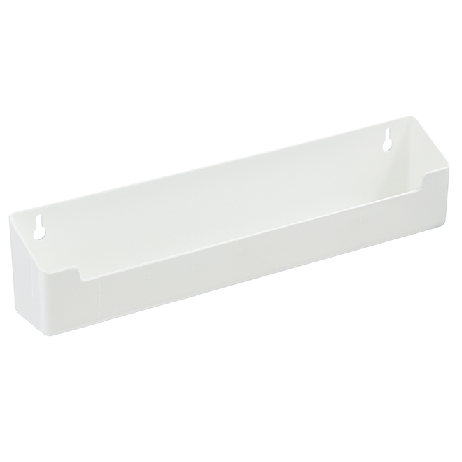 Panier faux-tiroir pour évier Real Solutions, 14 po x 1,5 po, plastique, blanc