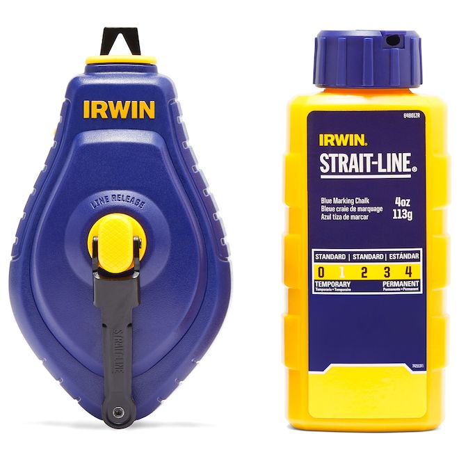 IRWIN STRAIT-LINE Chalk Reel w/ Blue Chalk IWHT48442BC