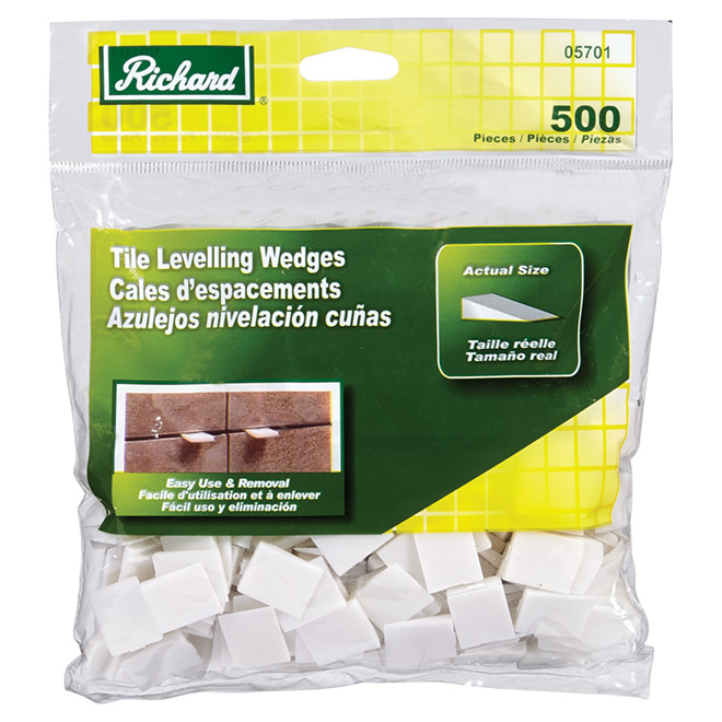 Richard Flexible Wedge Tile Spacers White Rubber 500 Per Pack