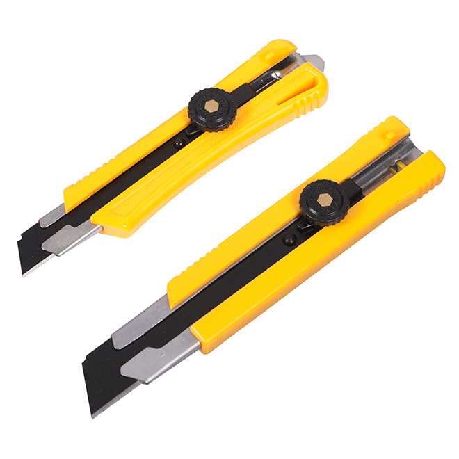 Richard Snap-Off Utility Knife Set - 18-mm and 25-mm - ABS Plastic and Steel - Yellow and Black