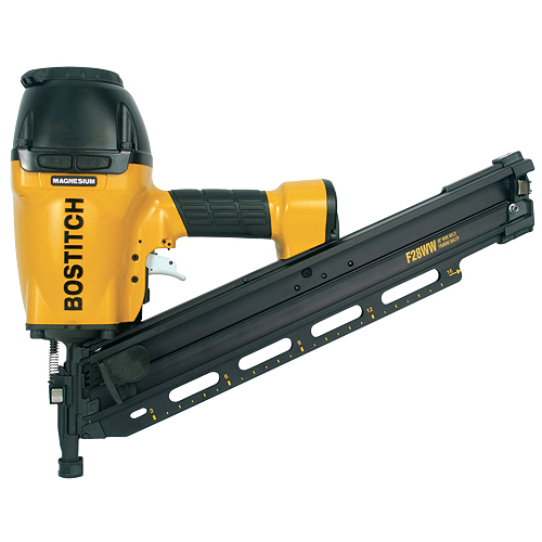 Bostitch 28° Industrial Framing Nailer - Push-Button Depth Adjustment - 16-in Layout Indicator - Lightweight